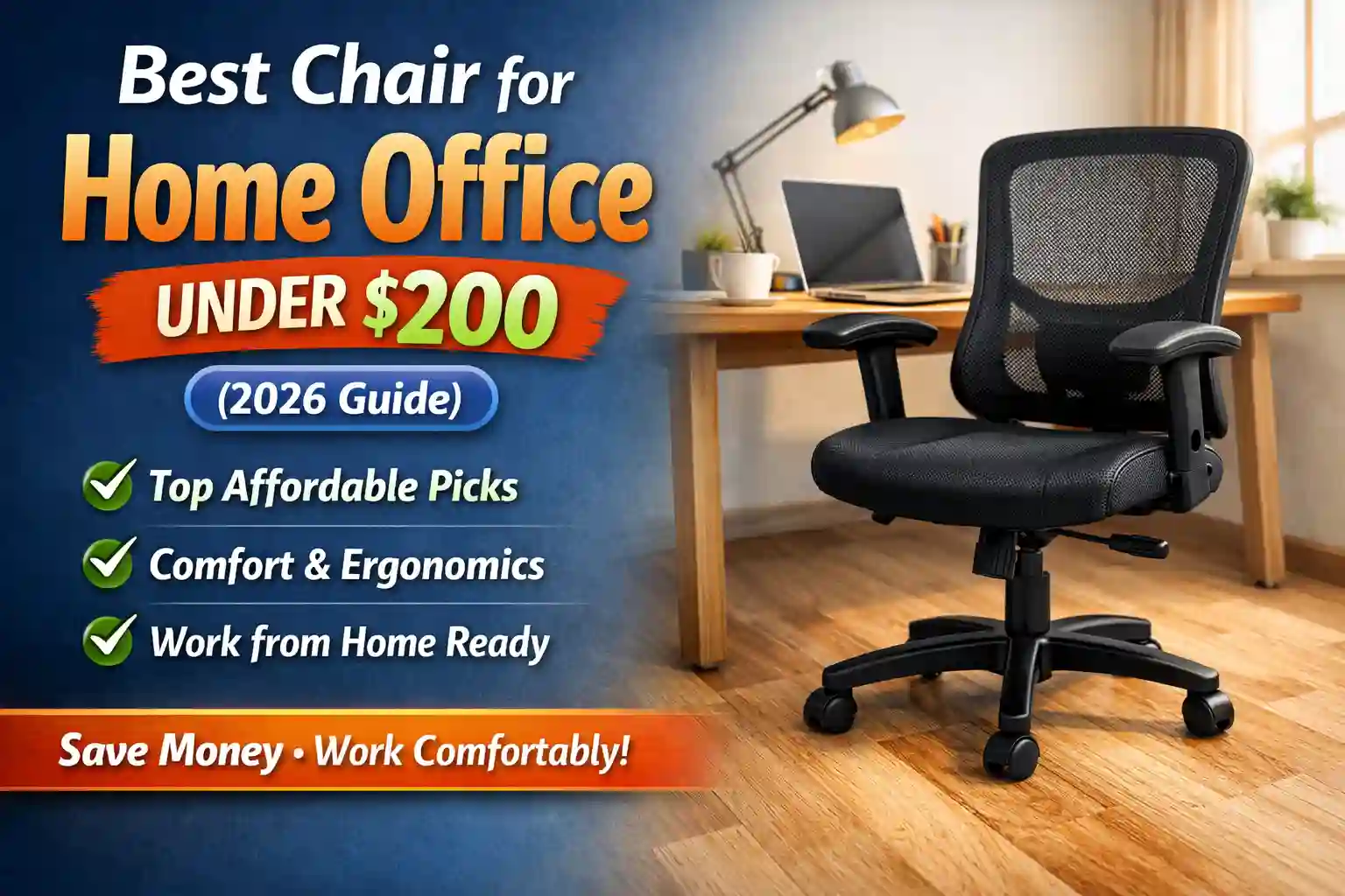 Best ergonomic home office chair under $200 in modern workspace
