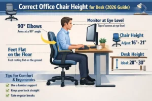 Correct Office Chair Height for Desk (2026 Guide)