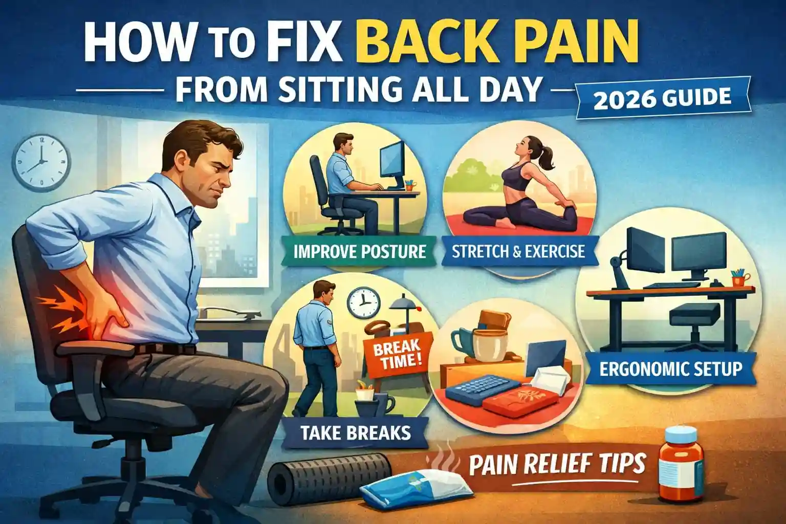How to Fix Back Pain from Sitting All Day
