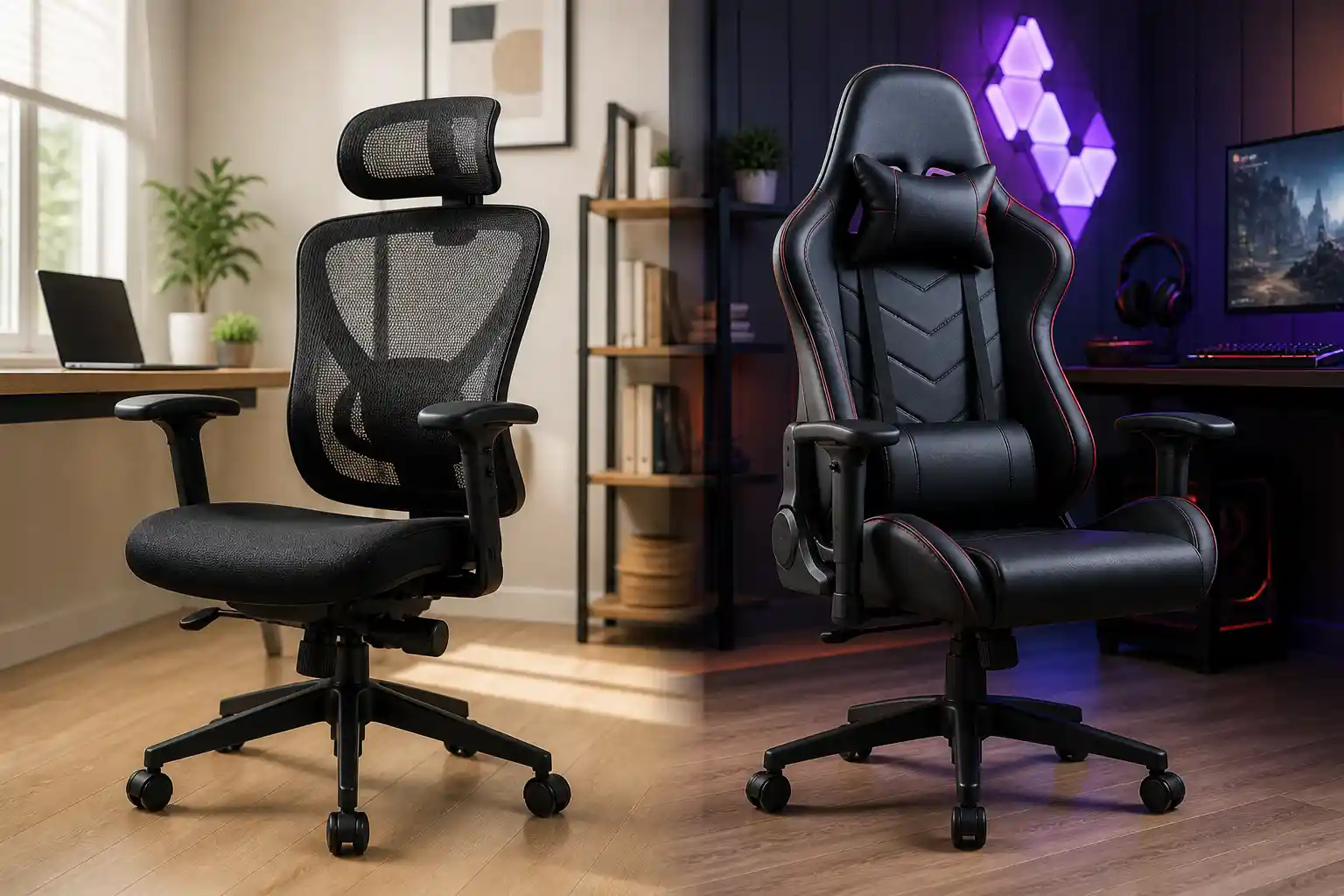 office chair vs gaming chair which is better for long hours